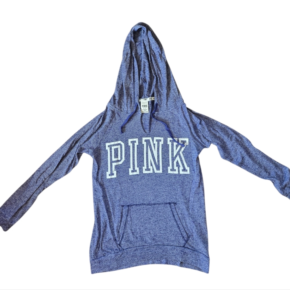 Pink Lightweight Marled Hoodie
